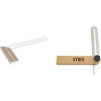 STIER Schreinerwinkel 250 mm & Präzisions-Schmiege 250 mm Set (2-tlg.) von STIER