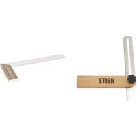 STIER Schreinerwinkel 300 mm & Präzisions-Schmiege 250 mm Set (2-tlg.) von STIER
