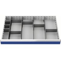 Schubladenunterteilungsmaterial Front-H.200mm 4 Längs-/8 Querteiler von Industrial Quality Supplies