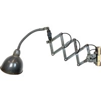 Graue Industrie Scheren Wandlampe Von Elektroinstala, 1960Er Graue Industrie Scheren Wandlampe Von Elektroinstala, 1960Er von IndustrialAntik