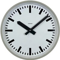 Graue Industrielle Fabrik Wanduhr Von Siemens, 1970Er von IndustrialAntik