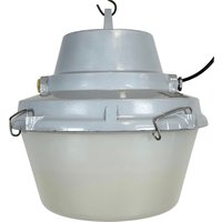 Graue Industrielle Hängelampe Aus Aluminiumguss, 1980Er Jahre Graue Industrielle Hängelampe Aus Aluminiumguss, 1980Er Jahre von IndustrialAntik