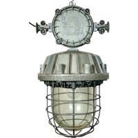 Große Industrielle Käfig Hängeleuchte Aus Aluminiumguss Von Zaos, 1970 Große Industrielle Käfig Hängeleuchte Aus Aluminiumguss Von Zaos, 1970 von IndustrialAntik