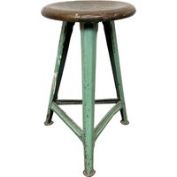 Grüner Industrie Werkstatthocker, 1960Er Jahre Grüner Industrie Werkstatthocker, 1960Er Jahre von IndustrialAntik