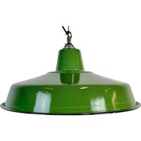 Industrielle Fabrik-Hängelampe Aus Grüner Emaille, 1960Er Jahre von IndustrialAntik