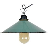 Industrielle Petrol Emaille Fabrik Hängelampe, 1960Er Jahre Industrielle Petrol Emaille Fabrik Hängelampe, 1960Er Jahre von IndustrialAntik