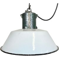 Industrielle Weiße Emaillierte Industrielampe Mit Gussaluminiumplatte Von Eow, 1950Er Jahre Industrielle Weiße Emaillierte Industrielampe Mit Gussaluminiumplatte Von Eow, 1950Er Jahre von IndustrialAntik