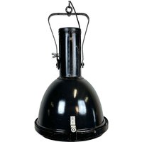 Industrieller Schwarz Emaille Fabrik Scheinwerfer Mit Gewölbter Glasabdeckung Von Elektrosvit, 1960Er Jahre Industrieller Schwarz Emaille Fabrik Scheinwerfer Mit Gewölbter Glasabdeckung Von Elektrosvit, 1960Er Jahre von IndustrialAntik