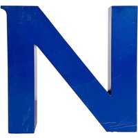 Vintage Buchstabe N Aus Blauer Eisenfassade, 1970Er Jahre von IndustrialAntik
