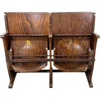 Vintage Zweisitzer-Kinobank Von Ton, 1960Er Jahre Vintage Zweisitzer-Kinobank Von Ton, 1960Er Jahre von IndustrialAntik