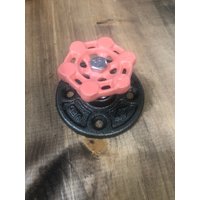 Industrielle Rohr Wandhaken Und/Oder Vorhang Krawatte Zurück Mit Rustikalen Pfirsich Wasserhahn Griff von IndustrialDecorStyle