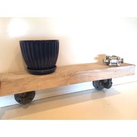 Weiß Gewaschene Scheune Holz Floating Shelf, Industrial Kitchen Rustikale Wandablage Und Organisation, Bauernhaus 2"x4 1/2" "x 13-24" von IndustrialDecorStyle