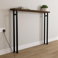 Flurkonsole, Schmaler Tisch Hinter Dem Sofa, Schlankes Handgefertigtes Holzmöbel Für Zuhause Und Büro, Hoher Eingangsbereich-Tisch, Schwarz von IndustrialMaestro
