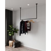Wand - & Decken-Kleiderstange | Steampunk-Design Industrielles Rohr-Kleidergestell von IndustrialMaestro