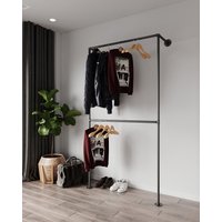 Industrielle Minimale Pfeife Kleiderstange/Kleiderständer Kleideraufbewahrung Rustikale Farbe Nach Maß von IndustrialMaestro