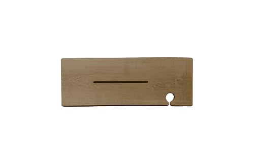 Badewannenablage aus Eichenholz – Natur, Handgefertigt mit Tablet- und Weinglashalter – Luxus Badebrett (80CM) von Industrialwood