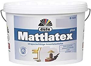 Düfa Mattlatex D 422 / Latexfarbe matt, weiss/schneeweiss / 5 L/für stark beanspruchte Flächen/Malerqualität vom Fachmann' von Industrie Latexfarbe