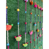 Cd0040 Get 9 Line Für Handgemachte Perlenvorhang Kirsche Süß Mit Pom Für Dekoration von IndycraftsDesigns