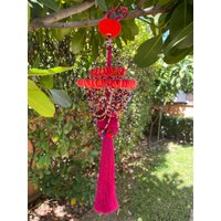 Mb0167 Handarbeit, Home Living, Decor, Mobiles, Baby Mobile, Bunte Perlen Hängend, Boho Design Niedlich Pom Dekorieren von IndycraftsDesigns