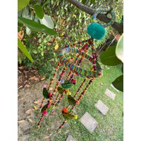 Mb0176 Handgemachte Mobile Hanging Für Zuhause Dekor, Mobiles, Baby Mobile, Bunte Perlen Hängend, Boho Design Niedlich Pom Dekorieren von IndycraftsDesigns