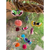 Mb0194 Handgemachte Mobile Hanging Für Home Decor, Mobiles, Baby Mobile, Bunte Perlen Hängend, Boho Design Niedlich Pom Dekorieren Mb0194 Handgemachte Mobile Hanging Für Home Decor, Mobiles, Baby Mobile, Bunte Perlen Hängend, Boho Design Niedlich Pom Dekorieren von IndycraftsDesigns