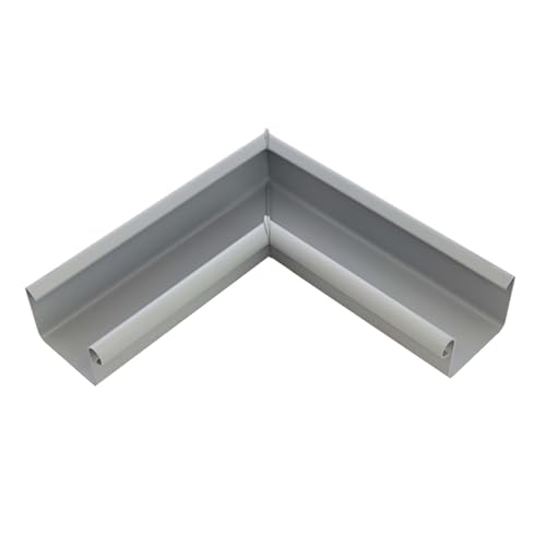 INEFA Rinnenwinkel 90 Grad kastenförmig Innenwinkel, PVC NW115 / 115mm Grau Wulst innen, Verbindungsstück Dachrinnenzubehör, Made in Germany von INEFA