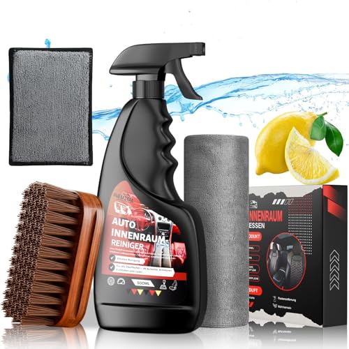 Auto Innenraum Reiniger 500ml,Profi Innenraumreiniger Set Auto,Enthält MikrofasertüCher-40X40cm,Innenraum Reiniger Pad,Porentiefe Reinigung Aller im Fahrzeug verbauten Materialien Auto Innenraum Reiniger 500ml,Profi Innenraumreiniger Set Auto,Enthält MikrofasertüCher-40X40cm,Innenraum Reiniger Pad,Porentiefe Reinigung Aller im Fahrzeug verbauten Materialien von InemzTal