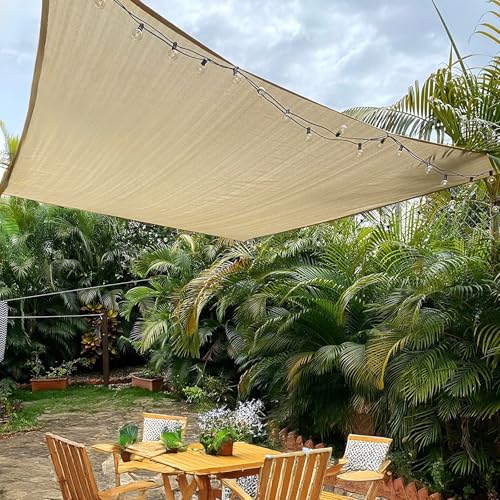 Sonnensegel Balkon Rechteckig 4X3 M Creme,Sonnenschutz Windschutz,Sonnensegel für Schattenspender Garten Balkon Terrasse,HDPE Gewebe, Inkl Befestigungsseile Sonnensegel Balkon Rechteckig 4X3 M Creme,Sonnenschutz Windschutz,Sonnensegel für Schattenspender Garten Balkon Terrasse,HDPE Gewebe, Inkl Befestigungsseile von InemzTal