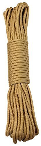 30 m / 100 FT - 4 mm Parachute Cord Seil Fallschirmseil Schnur Tau Reepschnur reißfest Wander, Survival, Camping, Outdoor, Bundeswehr 550lbs **NICHT ZUM KLETTERN GEEIGNET** (Gold, 30m / 100FT) von Inet-Trades