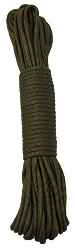 30 m / 100 FT - 4 mm Parachute Cord Seil Fallschirmseil Schnur Tau Reepschnur reißfest Wander, Survival, Camping, Outdoor, Bundeswehr 550lbs **Nicht ZUM Klettern GEEIGNET** (Grün, 30m / 100FT) von Inet-Trades