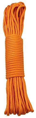 30 m / 100 FT - 4 mm Parachute Cord Seil Fallschirmseil Schnur Tau Reepschnur reißfest Wander, Survival, Camping, Outdoor, Bundeswehr 550lbs **Nicht ZUM Klettern GEEIGNET** (Orange, 30m / 100FT) von Inet-Trades