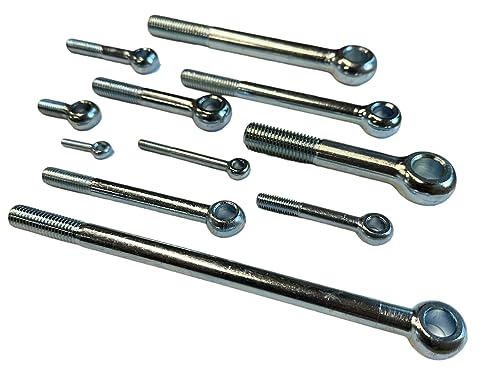 Augenschraube DIN 444 Stahl verzinkt M5 M6 M8 M10 M12 M16 M20 Augbolzen Torband Form B Teilgewinde (10 x 40 mm) von Inetbot
