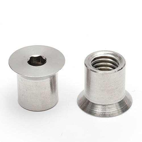 Edelstahl Hülsenmutter Innensechskant VA M 3 4 5 6 8 10 12 16 ISK Senkkopf metrisches Gewinde (1 5 10 25 Stück) (1, M 8 x 16 mm) von Inetbot