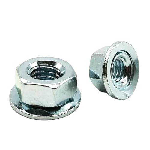 Edelstahl Kombimutter mit beweglicher Unterlegscheibe M3 M4 M5 M6 M8 M10 Flansch- Bundmutter (1 5 10 25 100 Stück) (25, M6) von Inetbot
