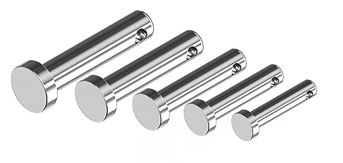 Edelstahl Steckbolzen V4A Ø 4 5 6 8 10 x 14-45 mm Sicherung Splint (8 x 21 mm) von Inetbot