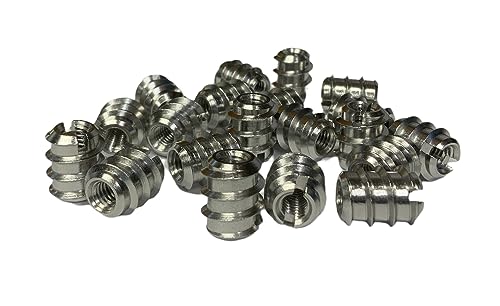 Einschraubmutter M4 M5 M6 M8 M10 Gewindemuffe Eindrehmutter Gewindeeinsatz Holzgewinde Metrisches Gewinde (1 5 10 25 100 Stück) (5, M5 x 10 x 12 mm) von Inetbot