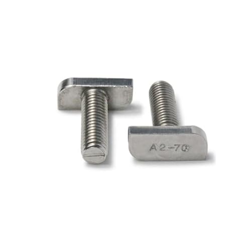 Hammerkopfschraube V2A M8 M10 Länge 16-70 mm Typ 28/15 Profil Solar Photovoltaik Ankerschiene (1 5 10 25 100 Stück) (100, M8 x 30 mm) von Inetbot