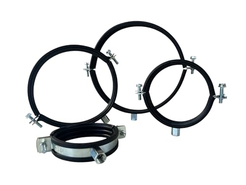 Lüftungsschelle 2-teilig Nennweite 80-500 mm Rohrschelle Stahl verzinkt (1, NW 80 mm) von Inetbot