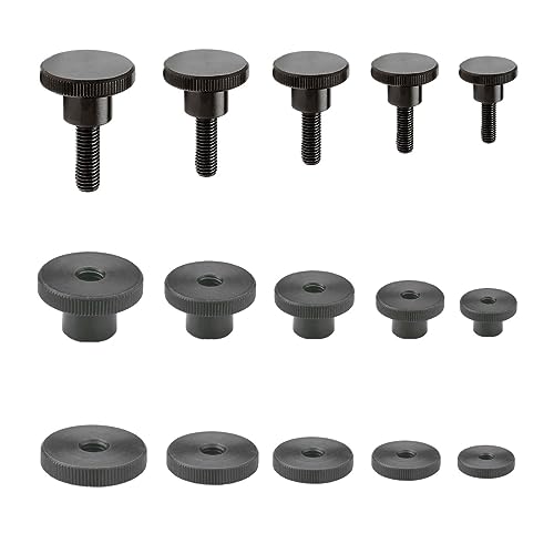Rändelmutter Rändelschraube Stahl Schwarz brüniert DIN 464 466 467 M3 M4 M5 M6 M8 M10 hoch/flach (Mutter hohe Form M8) von Inetbot