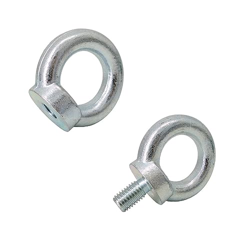 Inetbot Ringmutter oder Ringschraube aus verzinktem Stahl, DIN 580/582, M14, Rechtsgewinde, Sechskant, Silber, Klasse 8.8, 14 Millimeter, Metrisch, Normalstahl, verzinkt, M6 bis M24, BOLTS, Inetbote von Inetbot