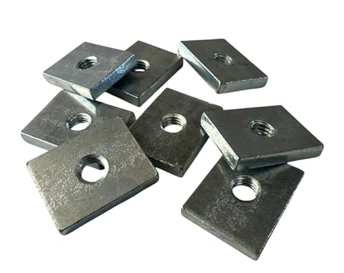 Schiebemutter M8 M10 rechteckige Form für gängige Profile 30 x 23 x 5 mm Stahl verzinkt (100, M10) von Inetbot