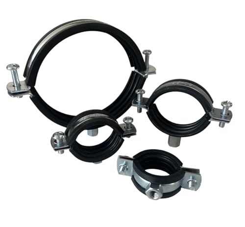 Schraubrohrschellen 2-teilig 12-108 mm Rohrschelle 25-100 Stück im Karton je nach Größe (63-67 mm (50 Stück)) von Inetbot