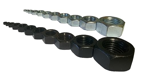 Sechskantmutter DIN 934 Stahl blank Stahl verzinkt Festigkeitsklasse 8 10.9 12.9 fest hochfest (1 5 10 25 100 Stück) ISO 4032 (1, M16 (Klasse 10.9)) von Inetbot