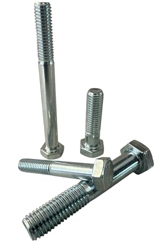 Sechskantschraube mit Schaft Zollgewinde HEX zöllig UNC-Gewinde 1/4 5/16 3/8 1/2 5/8 3/4 Zoll Stahl verzinkt (1/2-13 UNC x 3 1/2 (89 mm)) von Inetbot