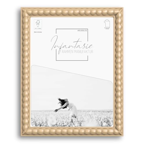Infantasie 'BUBBLES' Design Bilderrahmen 30x40 im BUBBLES Bälle Style | Beige | Handgefertigter MDF Bilder- und Fotorahmen mit Acrylglas | Rahmen für z.B. Fotos, Poster od. Puzzle von Infantasie