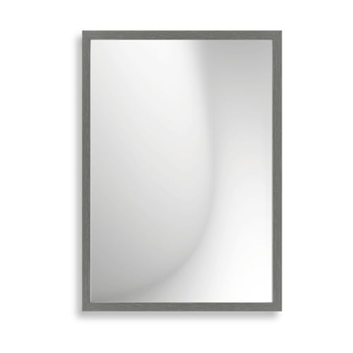 Infantasie 'Claudia' Wandspiegel 30x35 cm Spiegel mit Rahmen | Stahlgrau | Moderner Spiegel mit Holzrahmen | Inkl. Wandmontagematerial - Montage vertikal oder horizontal von Infantasie