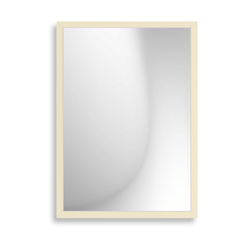 Infantasie 'Claudia' Wandspiegel 30x90 cm Spiegel mit Rahmen | Beige | Moderner Spiegel mit Holzrahmen | Inkl. Wandmontagematerial - Montage vertikal oder horizontal von Infantasie
