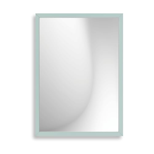 Infantasie 'Claudia' Wandspiegel 60x180 cm Spiegel mit Rahmen | Graublau Pastell | Moderner Ganzkörperspiegel mit Rahmen | Inkl. Wandmontagematerial - Montage vertikal oder horizontal von Infantasie