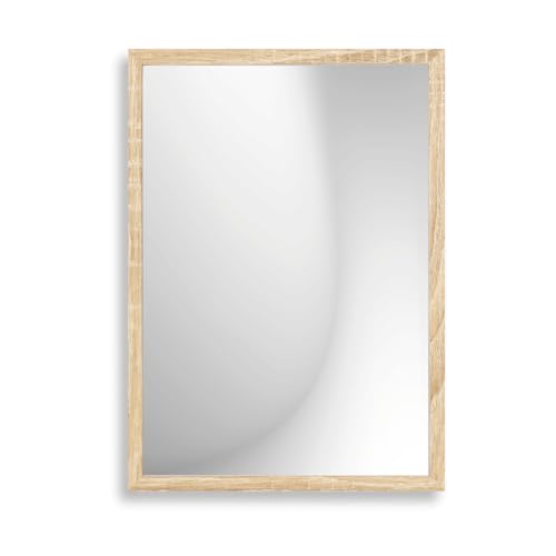 Infantasie 'Claudia' Wandspiegel 60x70 cm Spiegel mit Rahmen | Eiche Sonoma | Moderner Spiegel mit Holzrahmen | Inkl. Wandmontagematerial - Montage vertikal oder horizontal Infantasie 'Claudia' Wandspiegel 60x70 cm Spiegel mit Rahmen | Eiche Sonoma | Moderner Spiegel mit Holzrahmen | Inkl. Wandmontagematerial - Montage vertikal oder horizontal von Infantasie