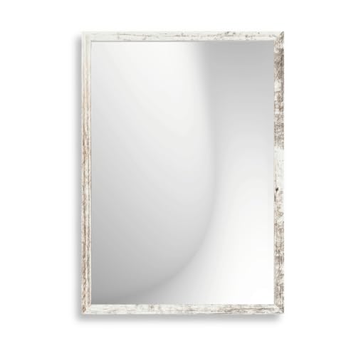 Infantasie 'Claudia' Wandspiegel 60x70 cm Spiegel mit Rahmen | Vintage Weiss | Moderner Spiegel mit Holzrahmen | Inkl. Wandmontagematerial - Montage vertikal oder horizontal von Infantasie